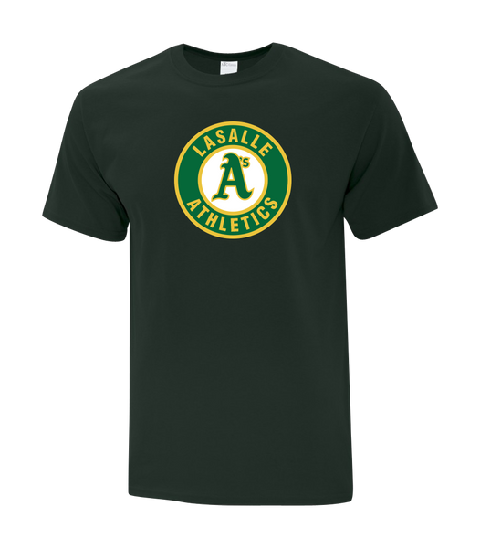 LaSalle Athletics Adult Cotton Tee with Printed Logo