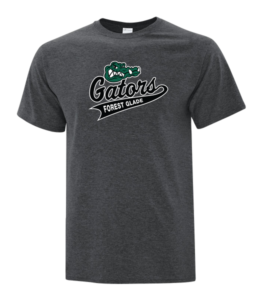 Forest Glade Gators Adult Cotton T-Shirt with Printed logo