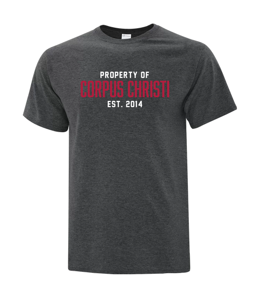 "Property of Corpus Christi" Adult Cotton Short Sleeve with Printed Logo
