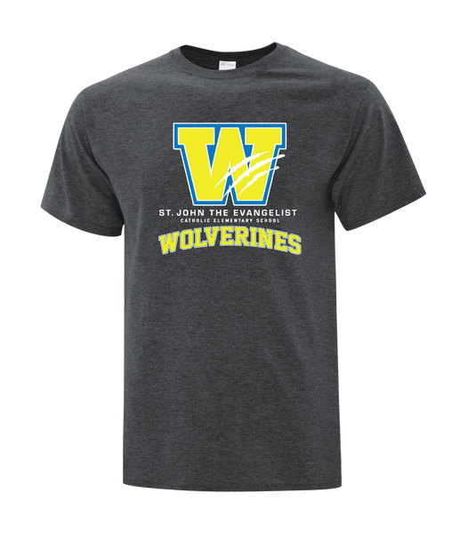 St. John the Evangelist Wolverines Youth Cotton T-Shirt with Printed Logo