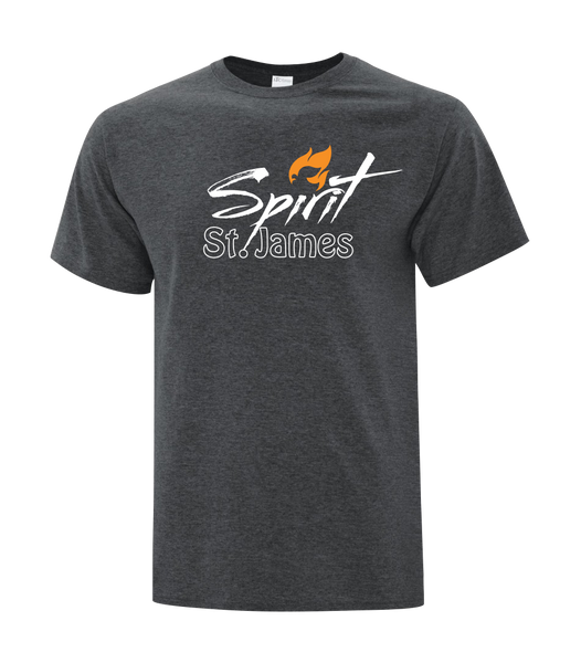 St. James Youth Cotton T-Shirt with Printed Logo