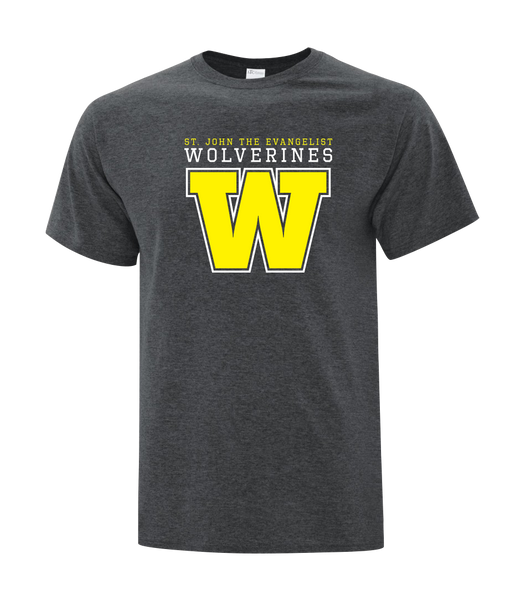 Wolverines Adult Cotton T-Shirt with Printed Logo