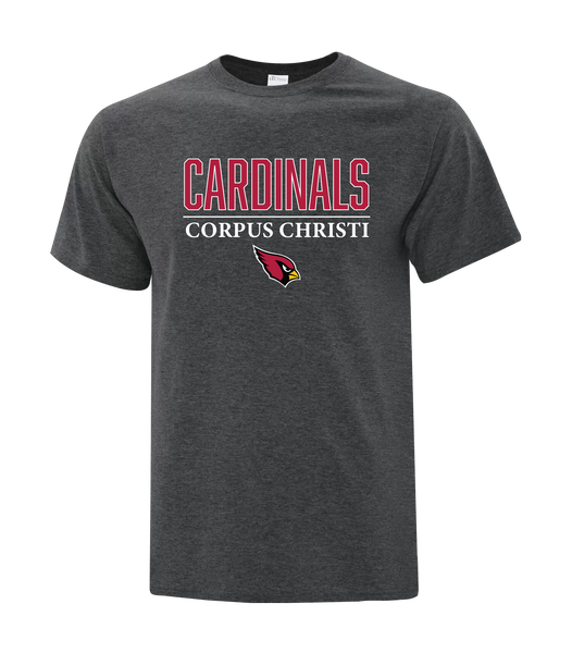 Corpus Christi 'Cardinals' Adult Cotton Short Sleeve with Printed Logo