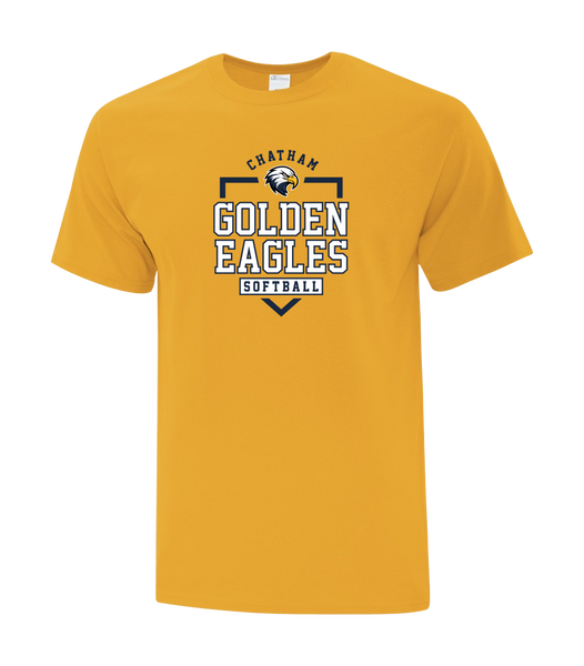 Chatham Golden Eagles Adult Cotton T-Shirt with Printed logo