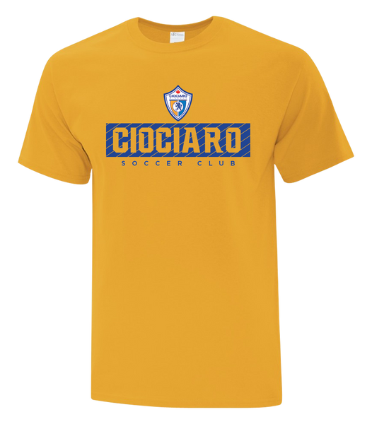 Ciociaro Soccer Club Block Letters Adult Cotton T-Shirt with Printed logo