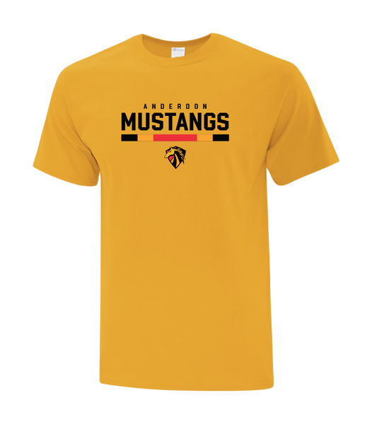 Anderdon Mustangs Cotton Adult T-Shirt with Printed logo