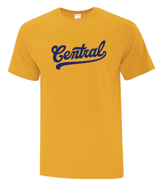 "Central" Adult Cotton T-Shirt with Printed Logo