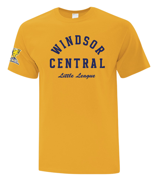 "Windsor Central Little League" Youth Cotton T-Shirt with Printed Logo