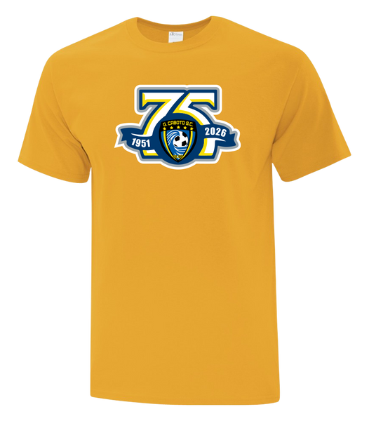 Caboto Soccer Club 75th Anniversary Crest Youth Cotton T-Shirt with Printed Logo
