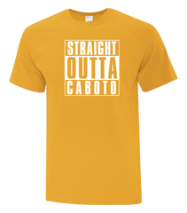 "Straight Outta Caboto" Adult Cotton T-Shirt with Printed logo
