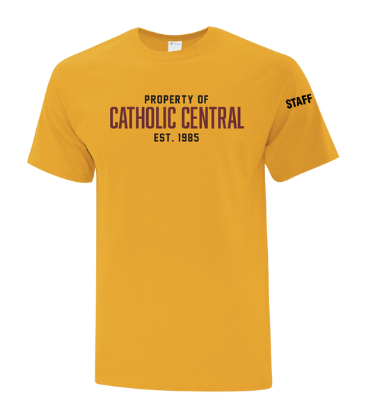 Catholic Central Adult Cotton T-Shirt with Printed Logo