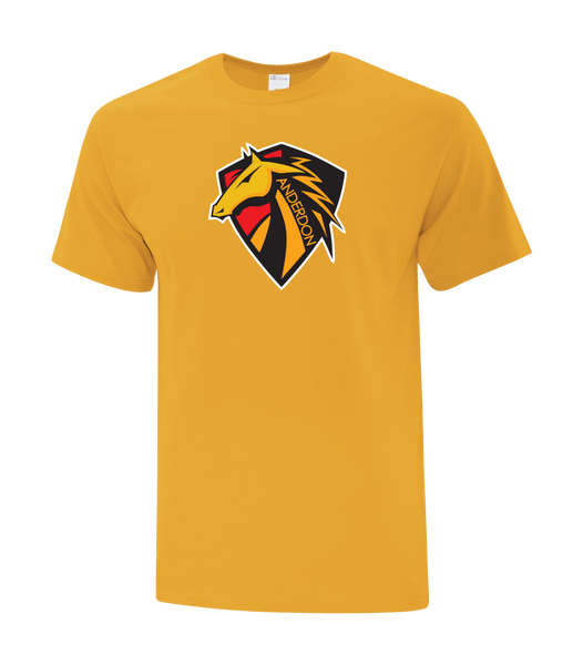 Anderdon Crest Youth Cotton T-Shirt with Printed logo