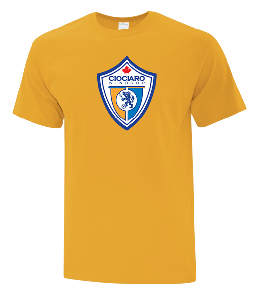 Ciociaro Soccer Crest Adult Cotton T-Shirt with Printed logo