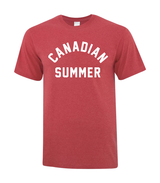 "Canadian Summer" Adult Cotton T-Shirt with Printed Logo
