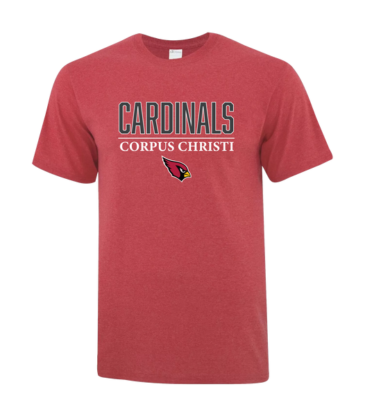 Corpus Christi 'Cardinals' Adult Cotton Short Sleeve with Printed Logo