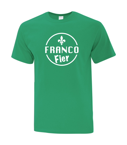 Sainte-Ursule Franco-Ontarian Day 'Franco Fier' Adult Cotton T-Shirt with Printed logo