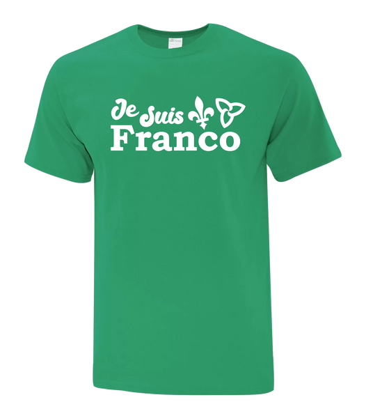 "Je Suis Franco" Youth Cotton T-Shirt with Printed logo