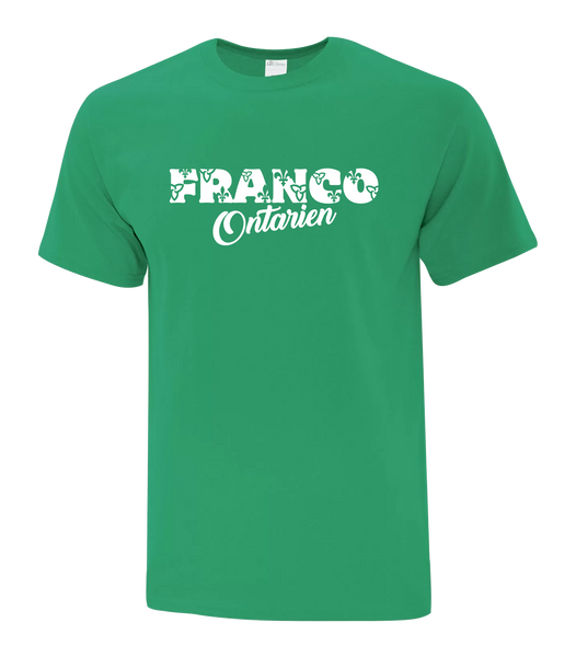"Franco Script Ontarien" Youth Cotton T-Shirt with Printed logo