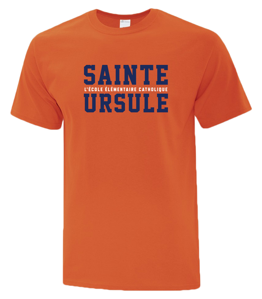 Sainte-Ursule Block Letters Adult Cotton T-Shirt with Printed logo
