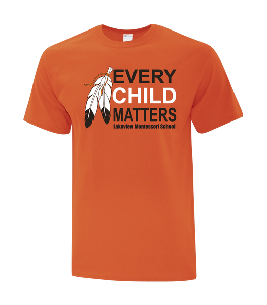 Lakeview Every Child Matters Youth Soft Touch Short Sleeve with Printed Logo