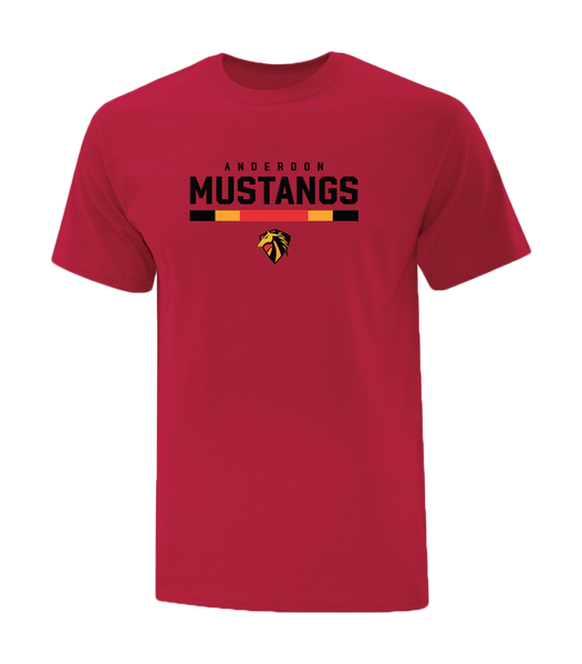 Anderdon Mustangs Cotton Adult T-Shirt with Printed logo