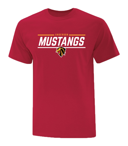 Anderdon Mustangs Italic Youth Cotton T-Shirt with Printed logo