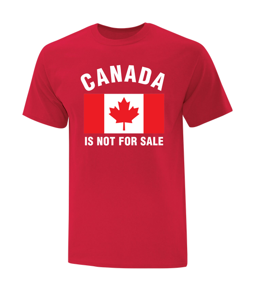 "Canada Is Not For Sale with Flag" Youth Cotton T-Shirt with Printed logo