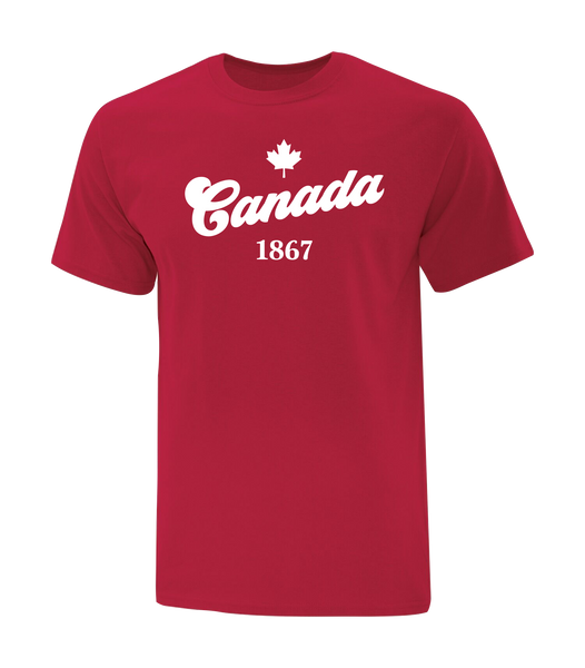 "Canada 1867" Youth Cotton T-Shirt with Printed logo