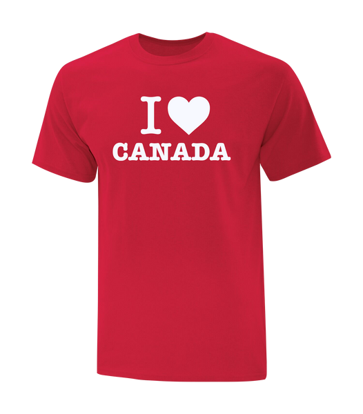 "I Heart Canada" Youth Cotton T-Shirt with Printed Logo