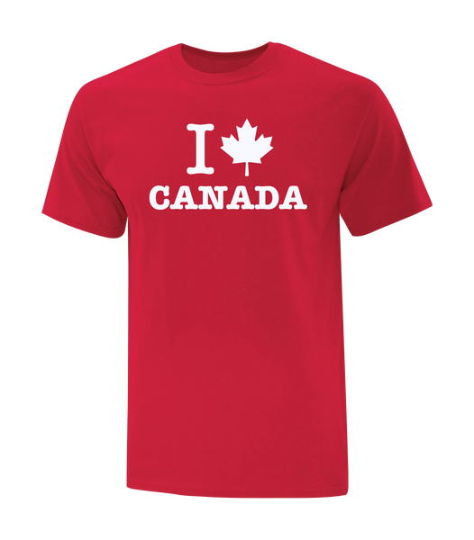 "I Maple Leaf Canada" Youth Cotton T-Shirt with Printed Logo