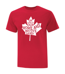 "Oh Canada Our Home and Native Land" Youth Cotton T-Shirt with Printed logo