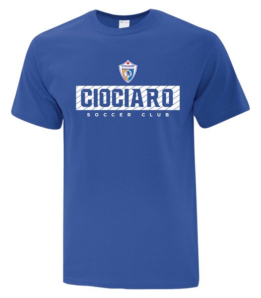Ciociaro Soccer Club Block Letters Adult Cotton T-Shirt with Printed logo