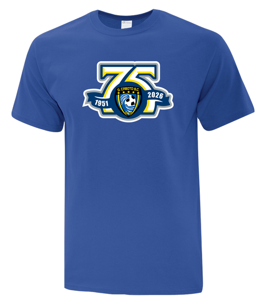 Caboto Soccer Club 75th Anniversary Crest Youth Cotton T-Shirt with Printed Logo
