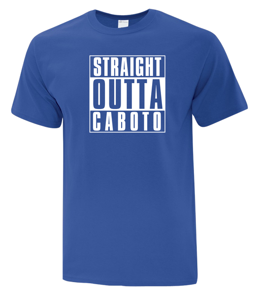 "Straight Outta Caboto" Adult Cotton T-Shirt with Printed logo