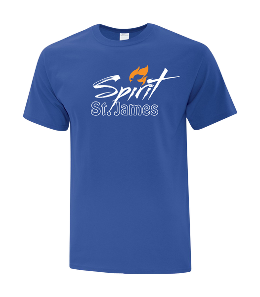 St. James Youth Cotton T-Shirt with Printed Logo