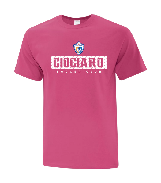 Ciociaro Soccer Club Block Letters Adult Cotton T-Shirt with Printed logo