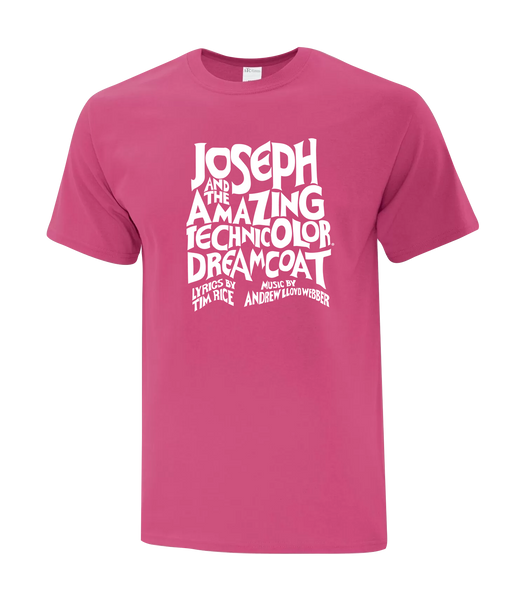 "Joseph and the Amazing Technicolor Dreamcoat" Adult Cotton T-Shirt with Printed Logo