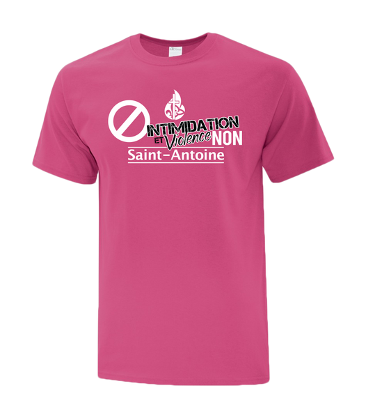 Saint-Antoine "Intimidation et Violence Non" Youth Cotton T-Shirt with Printed Logo