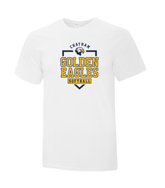 Chatham Golden Eagles Adult Cotton T-Shirt with Printed logo