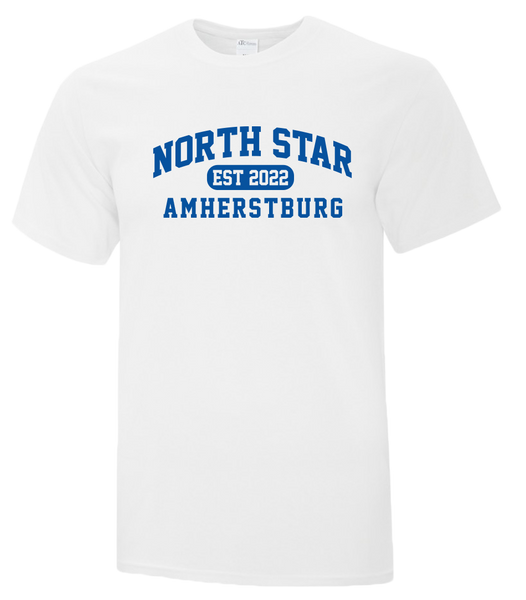 North Star Amherstburg Adult Cotton T-Shirt with Printed Logo