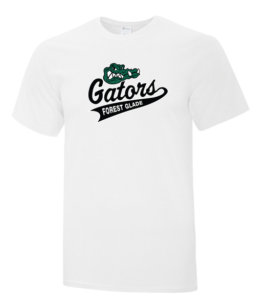 Forest Glade Gators Adult Cotton T-Shirt with Printed logo