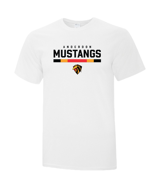 Anderdon Mustangs Cotton Adult T-Shirt with Printed logo