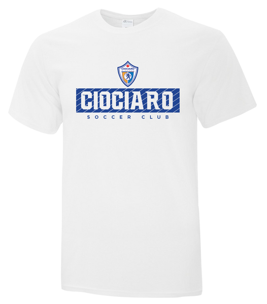Ciociaro Soccer Club Block Letters Adult Cotton T-Shirt with Printed logo