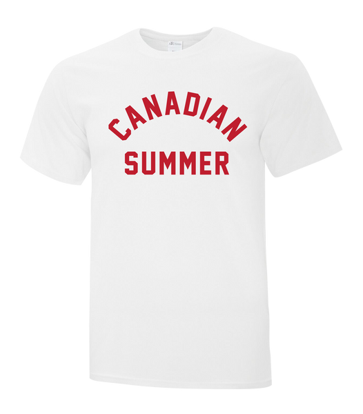 "Canadian Summer" Adult Cotton T-Shirt with Printed Logo
