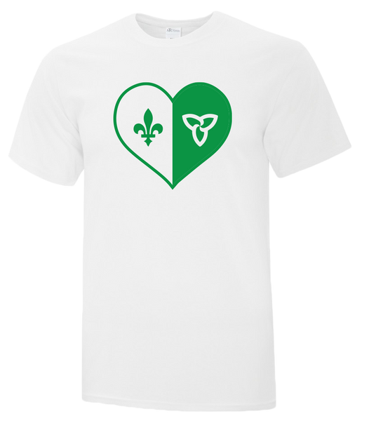 Sainte-Ursule Franco-Ontarian Day 'Heart' Youth Cotton T-Shirt with Printed logo