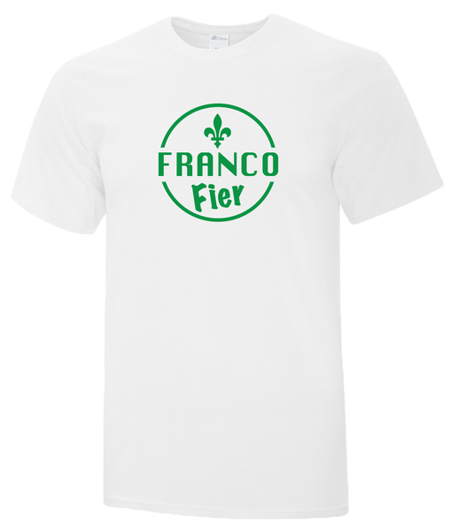 Sainte-Ursule Franco-Ontarian Day 'Franco Fier' Adult Cotton T-Shirt with Printed logo