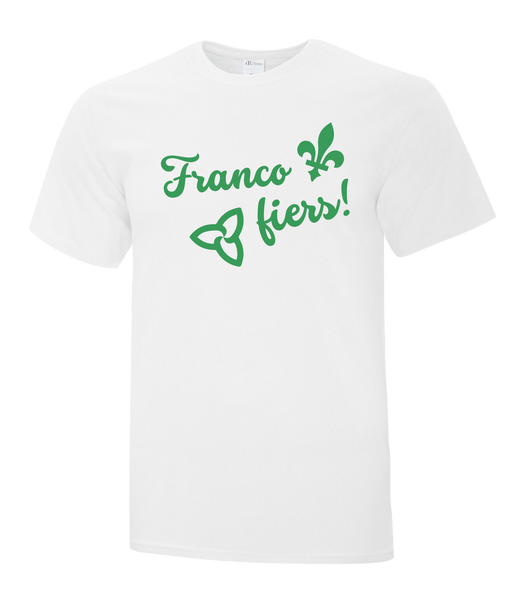 "Franco Fiers Script" Adult Cotton T-Shirt with Printed logo