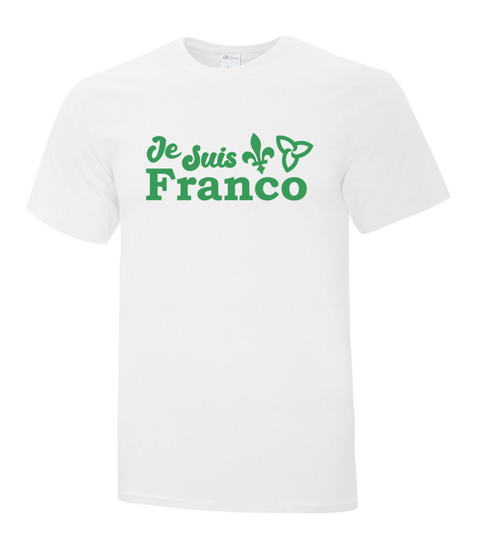 "Je Suis Franco" Youth Cotton T-Shirt with Printed logo
