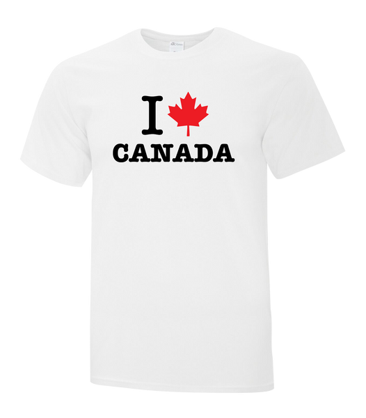 "I Maple Leaf Canada" Youth Cotton T-Shirt with Printed Logo