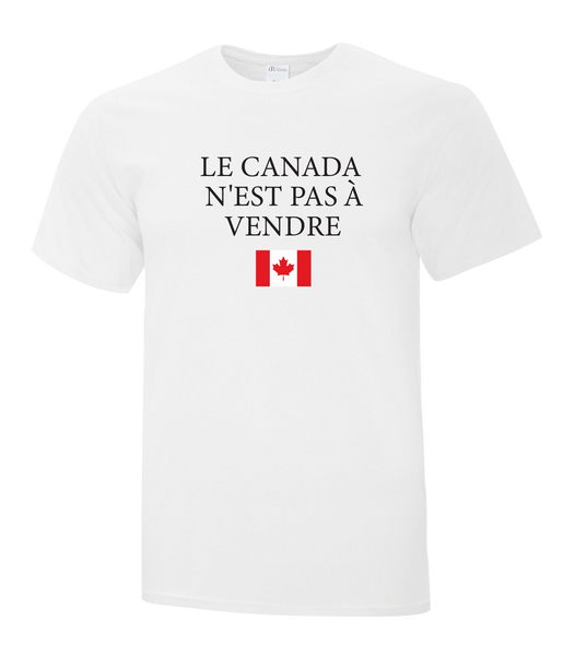 "Le Canada n'est pas à Vendre" Youth Cotton T-Shirt with Printed logo
